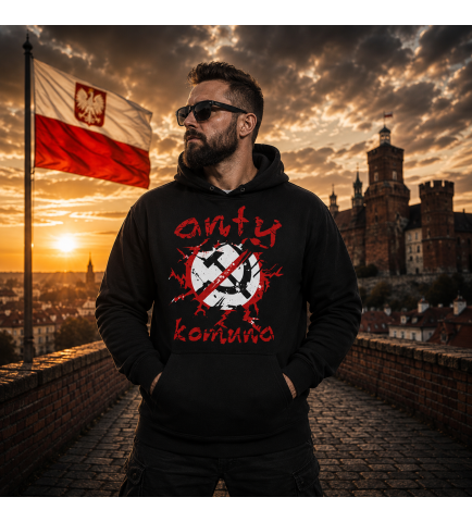 BLUZA Z KAPTUREM ANTY KOMUNA 2